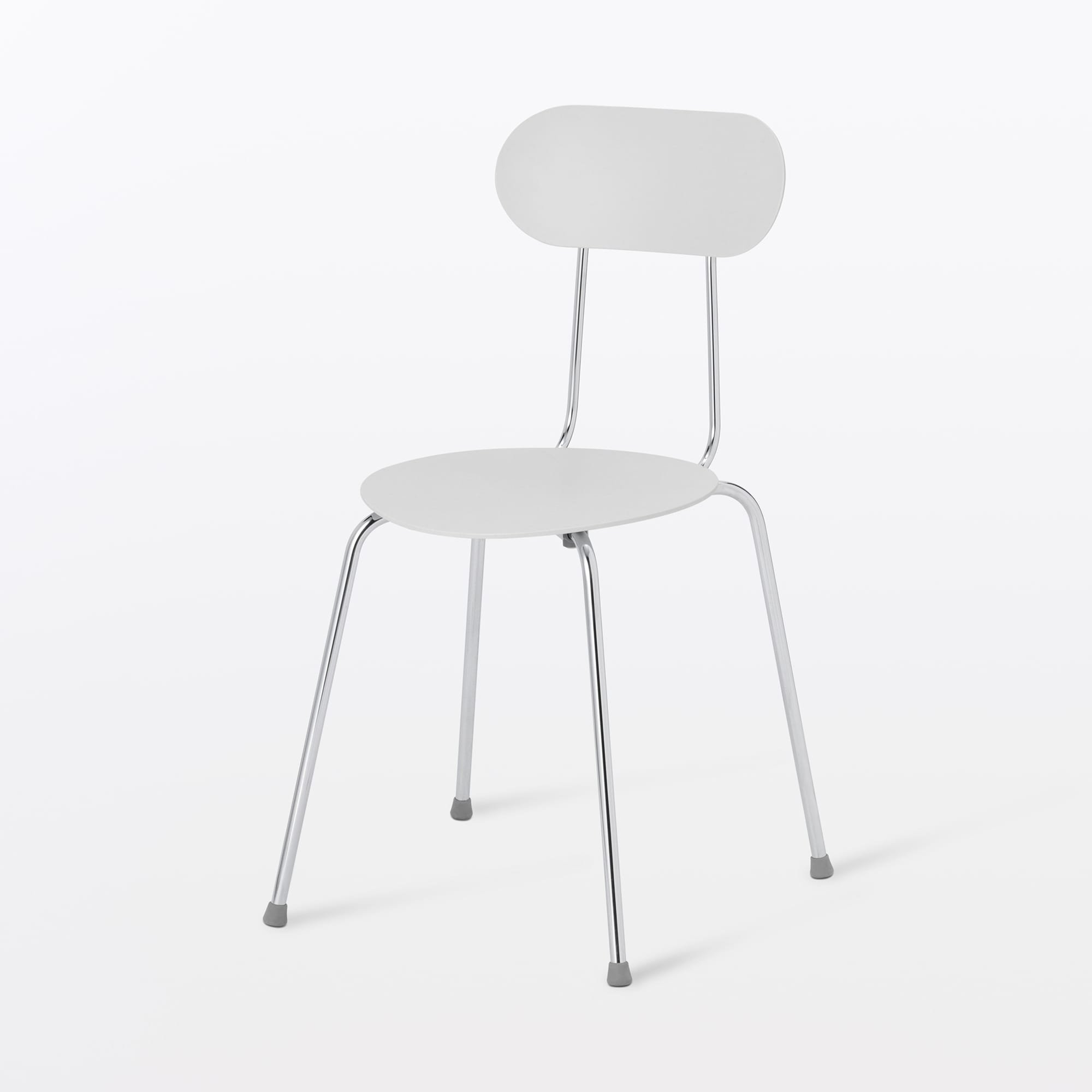 スチールチェア・樹脂座（ライトグレー）