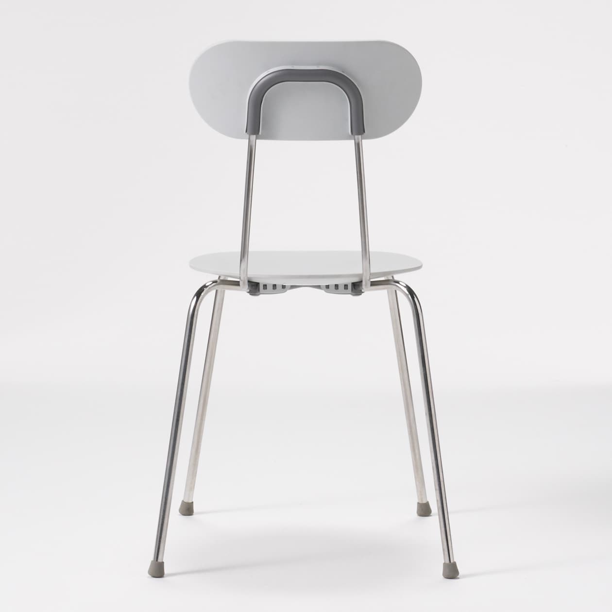 スチールチェア・樹脂座（ライトグレー）