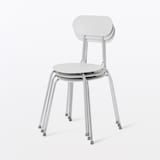 スチールチェア・樹脂座（ライトグレー）