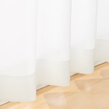 ポリエステル擬紗（防炎）プリーツカーテン／オフ白