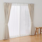 ポリエステル擬紗（防炎）プリーツカーテン／オフ白