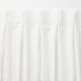 ポリエステル擬紗（防炎）プリーツカーテン２倍ヒダ／オフ白
