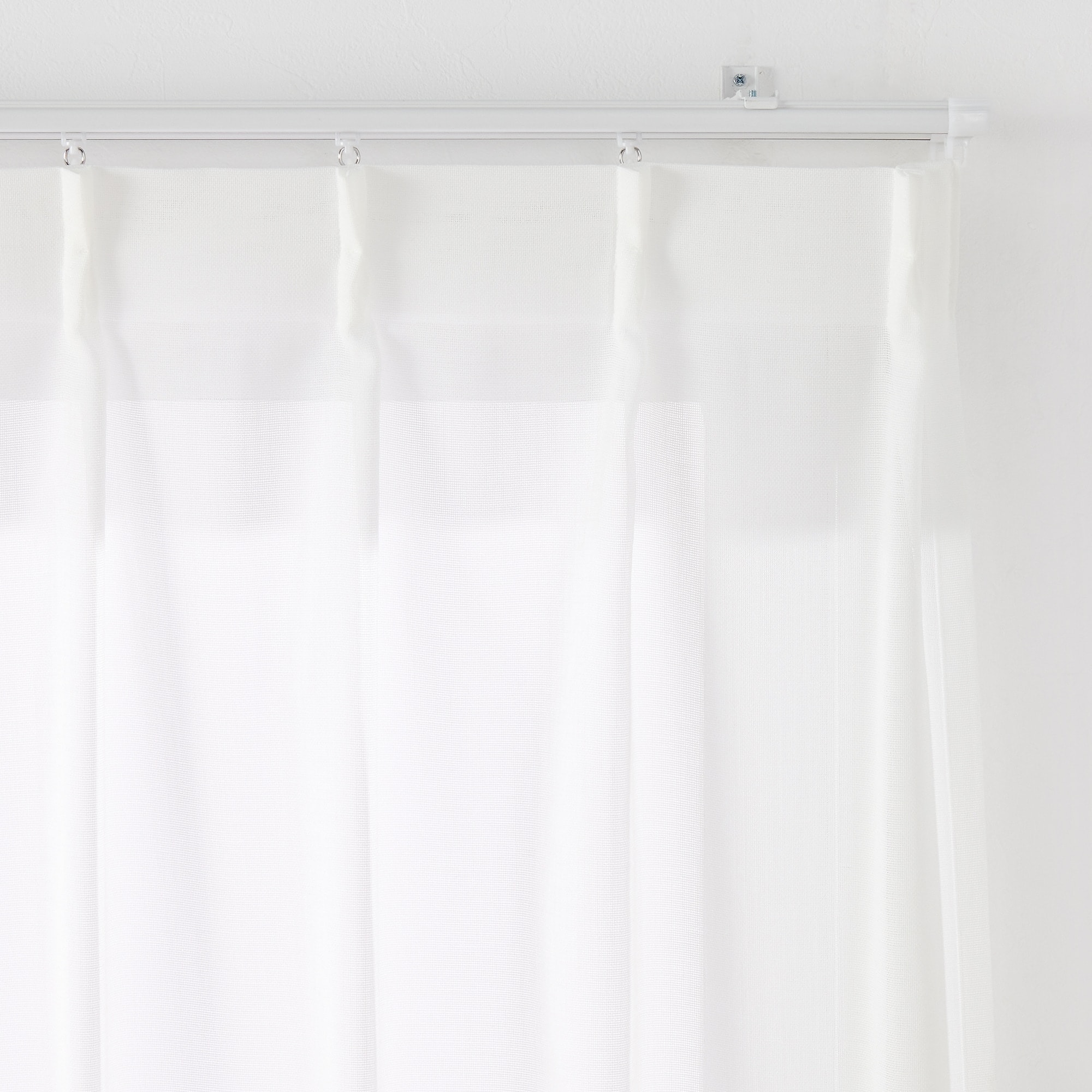 ポリエステル擬紗（防炎）プリーツカーテン／ライトグレー