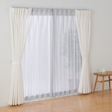 ポリエステル擬紗（防炎）プリーツカーテン／ライトグレー