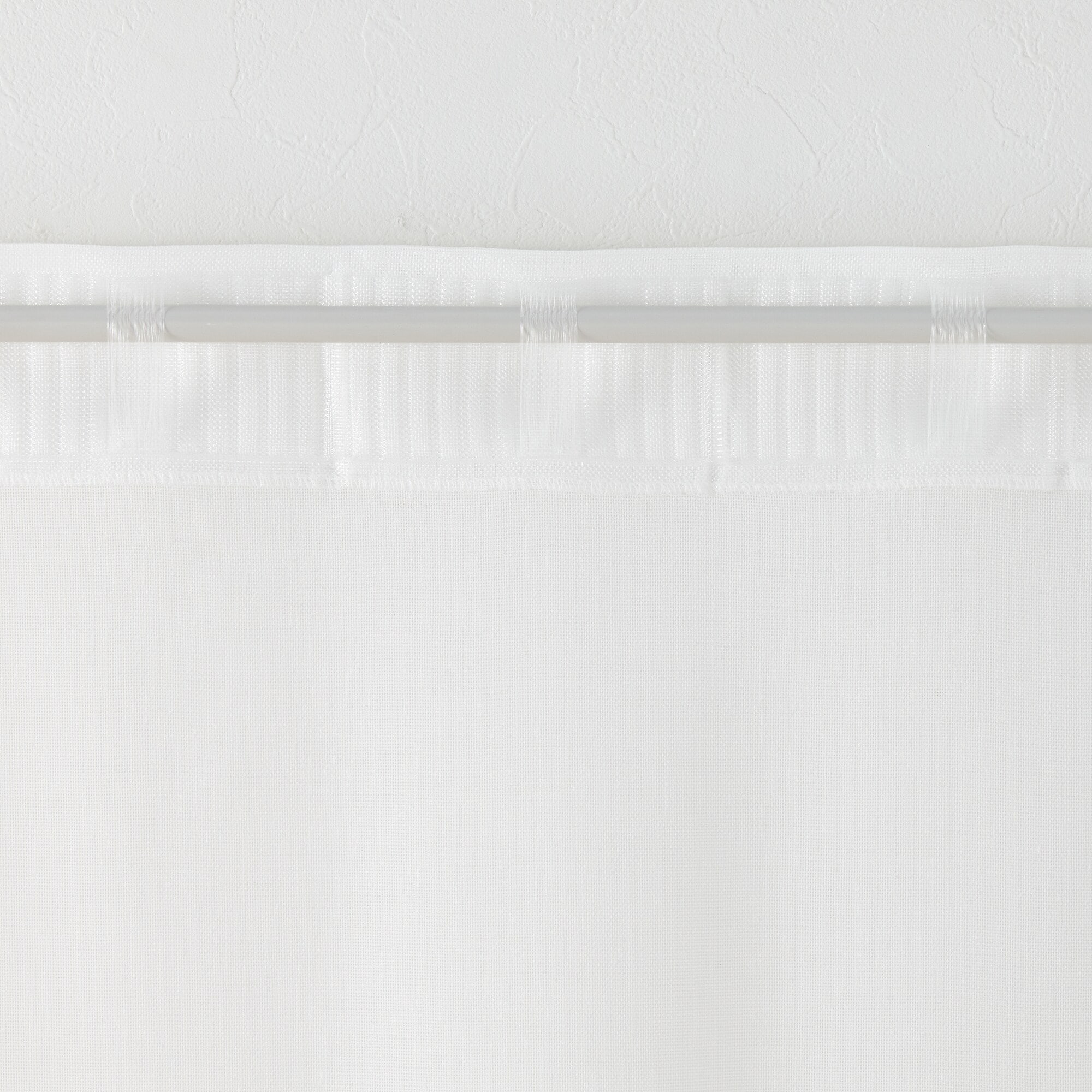 ポリエステル擬紗（防炎）ノンプリーツカーテン／ライトグレー