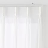 ポリエステル擬紗（防炎）プリーツカーテン２倍ヒダ／ライトグレー