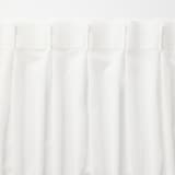 ポリエステル擬紗（防炎）プリーツカーテン２倍ヒダ／ライトグレー