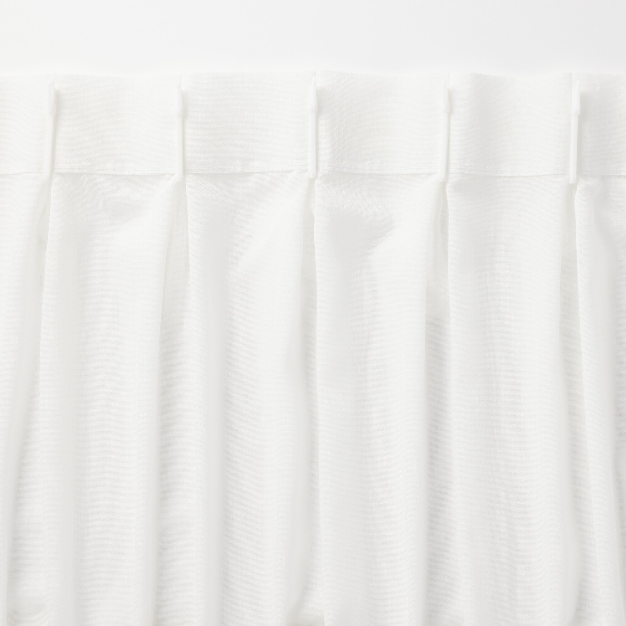 ポリエステル擬紗（防炎）プリーツカーテン２倍ヒダ／ライトグレー