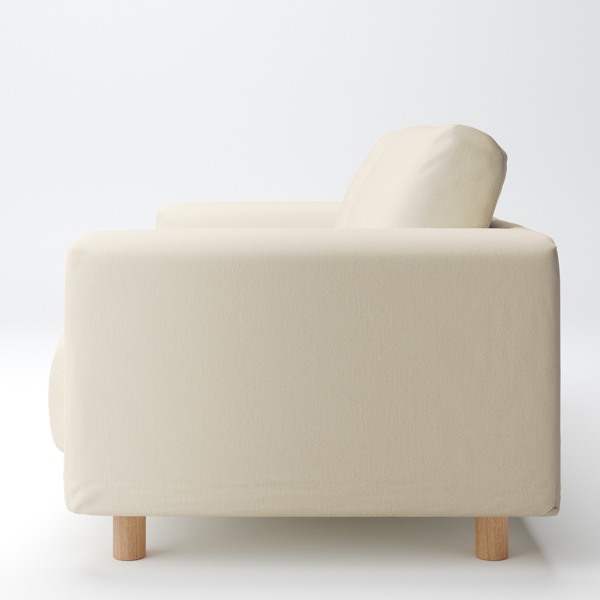 ソファ本体　洗いざらしの綿帆布カバー