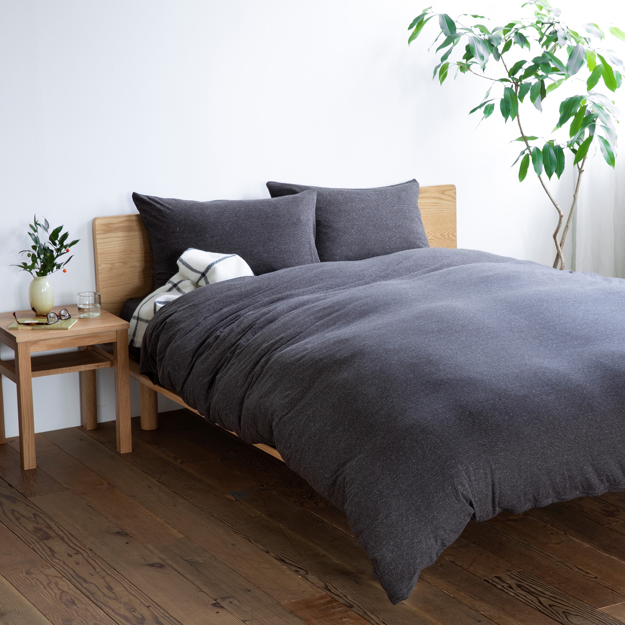 無印良品 木製 シングル ベッドフレーム ヘッドボード付　オーク　MUJI 木製ベッドフレーム用ヘッドボード | 無印良品