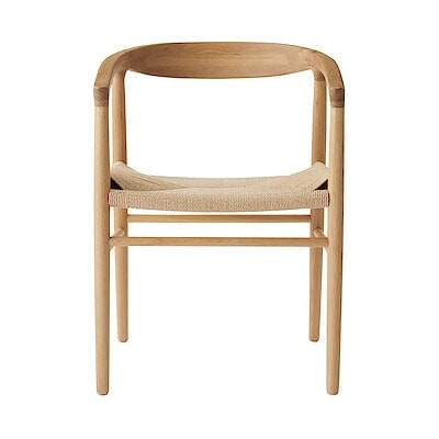 オーク材ペーパーコードアームチェア