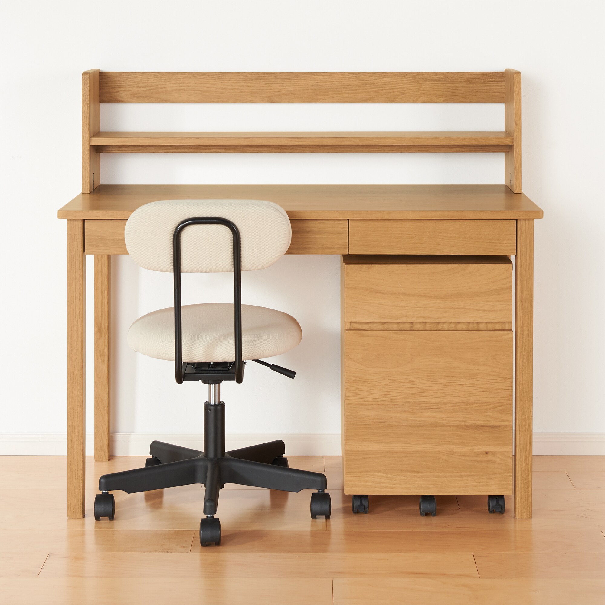 木製デスクキャビネット・オーク材