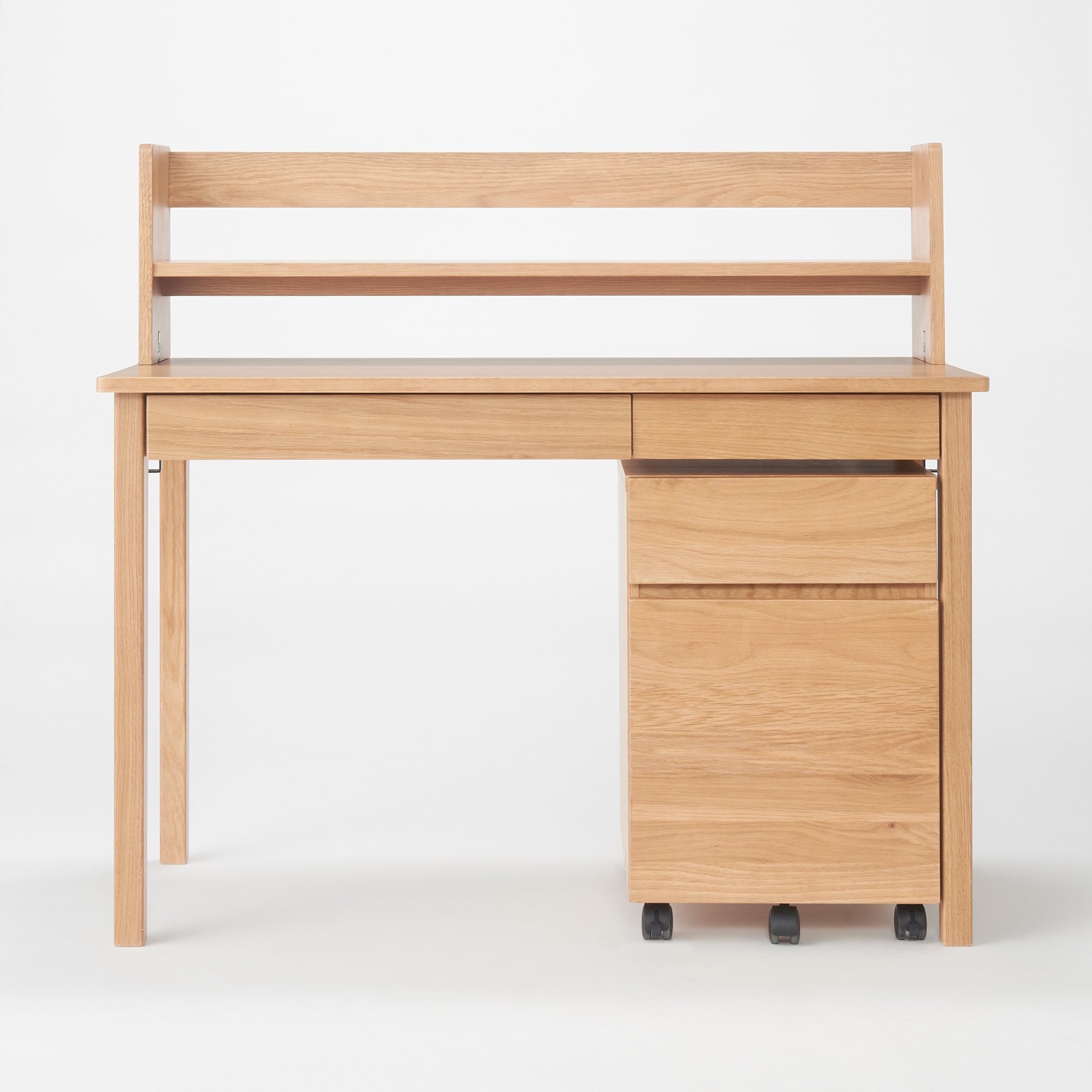 木製デスク用上置き棚・オーク材