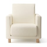 洗いざらしの綿帆布ソファ本体・１シーター・ウレタン・ポケットコイル用カバー／生成