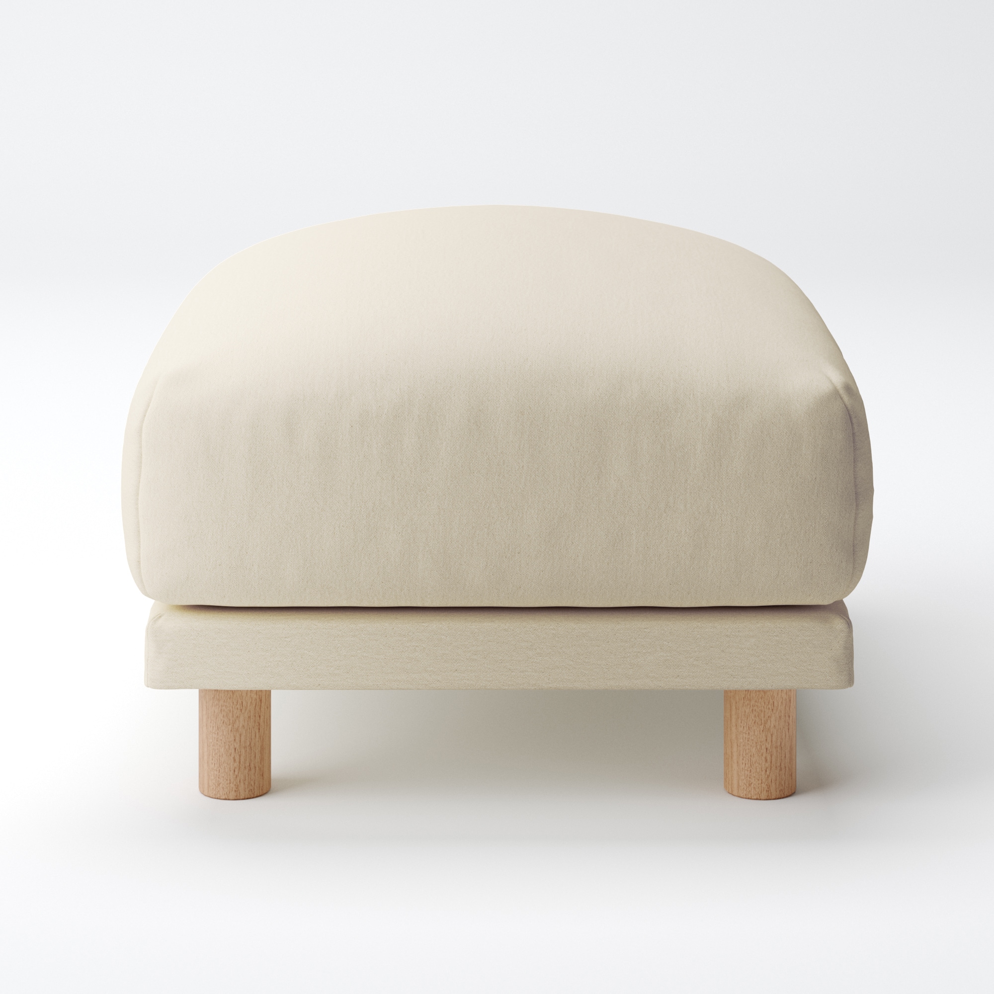 洗いざらしの綿帆布ソファ本体・オットマン・フェザー・ポケットコイル用カバー／生成