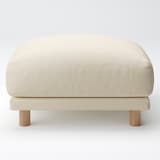 洗いざらしの綿帆布ソファ本体・オットマン・フェザー・ポケットコイル用カバー／生成