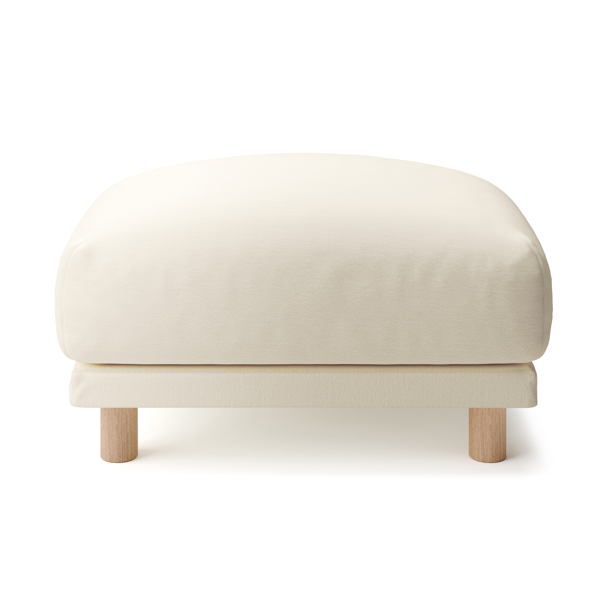 洗いざらしの綿帆布ソファ本体・オットマン・フェザー・ポケットコイル用カバー／生成