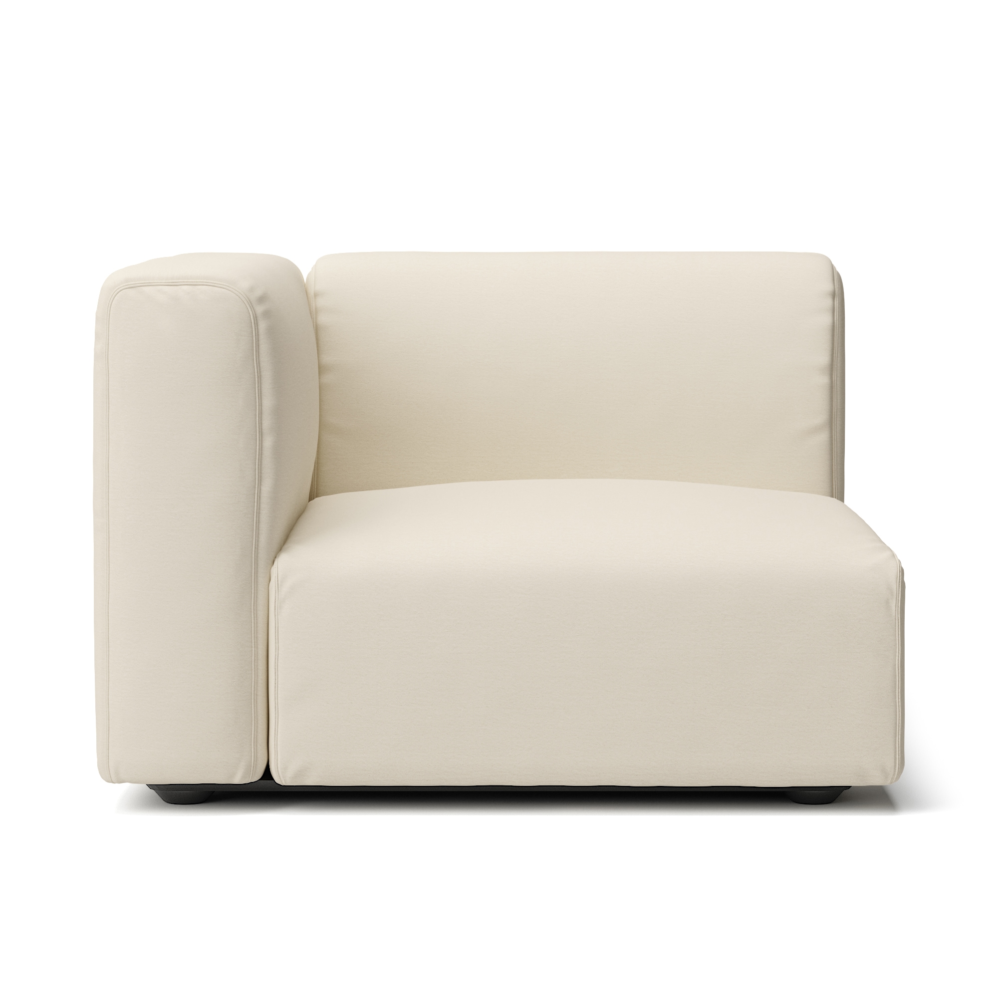 洗いざらしの綿帆布ユニットソファアーム付・大・幅９８ｃｍ用カバー／生成