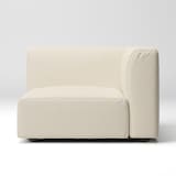 洗いざらしの綿帆布ユニットソファアーム付・大・幅９８ｃｍ用カバー／生成