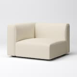 洗いざらしの綿帆布ユニットソファアーム付・大・幅９８ｃｍ用カバー／生成