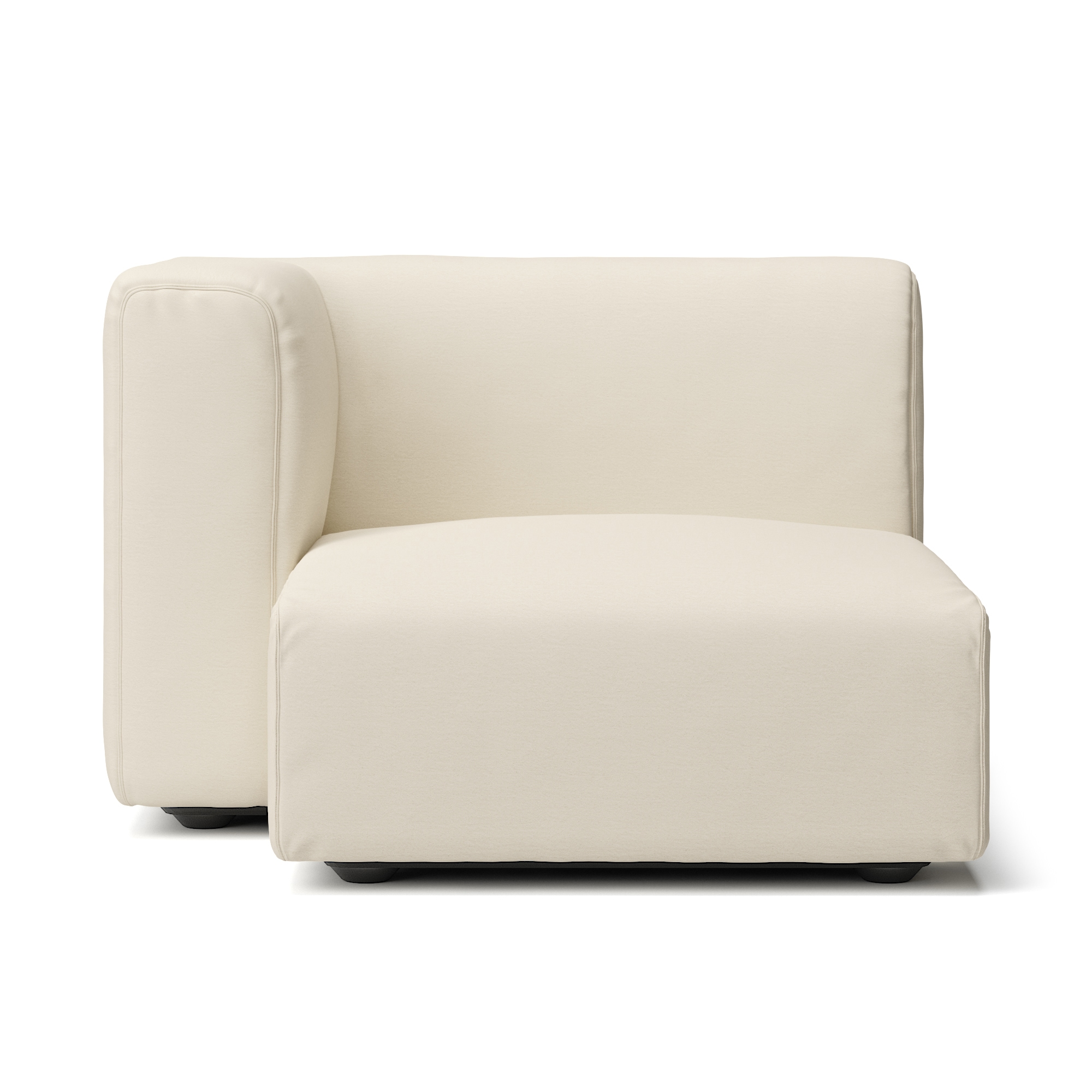 洗いざらしの綿帆布ユニットソファ・ハーフアーム・大（右）用カバー／生成