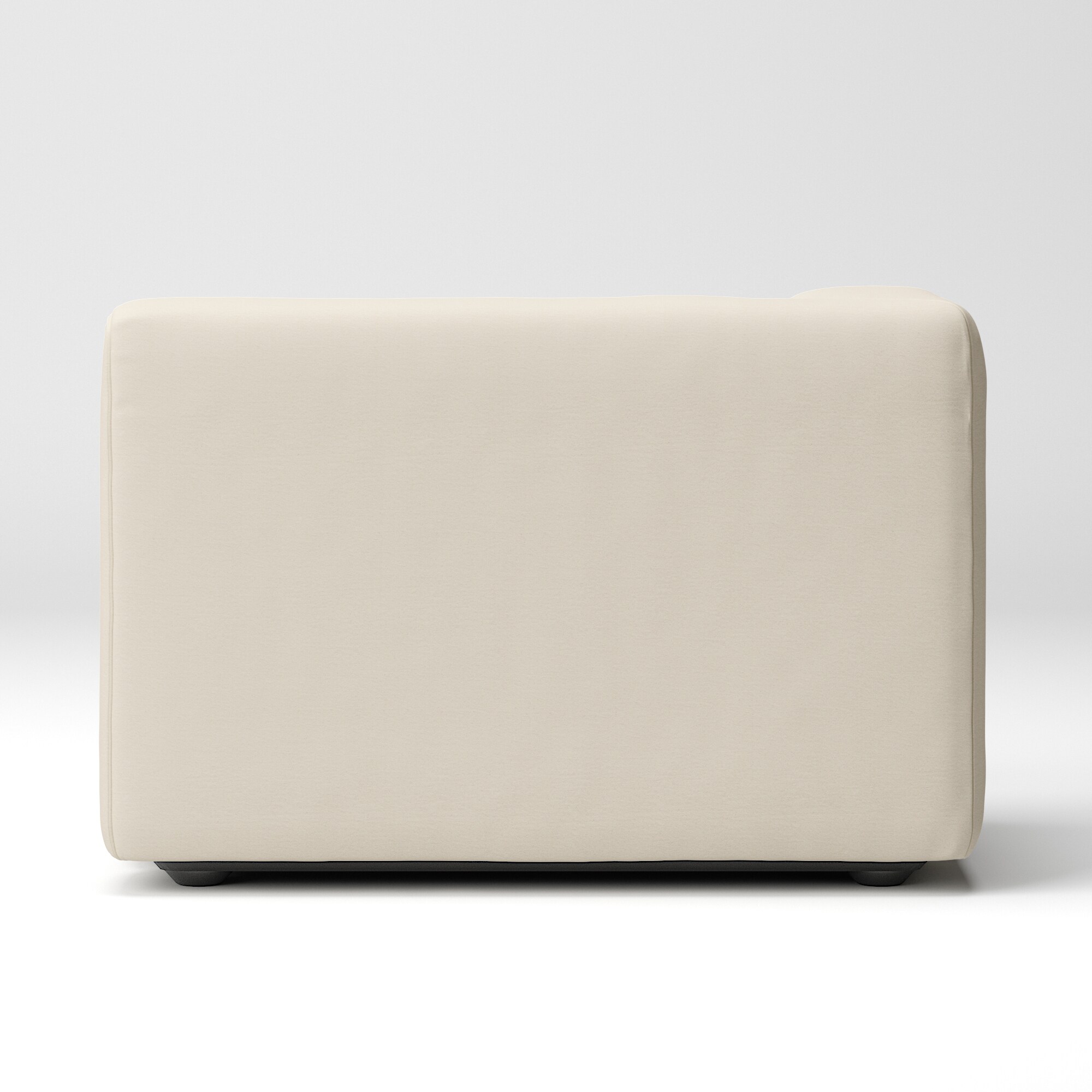 洗いざらしの綿帆布ユニットソファ・ハーフアーム・大（右）用カバー／生成