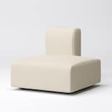 洗いざらしの綿帆布ユニットソファ・ハーフバックレスト・大用カバー／生成