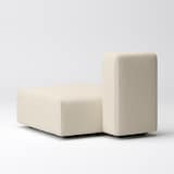 洗いざらしの綿帆布ユニットソファ・ハーフバックレスト・大用カバー／生成