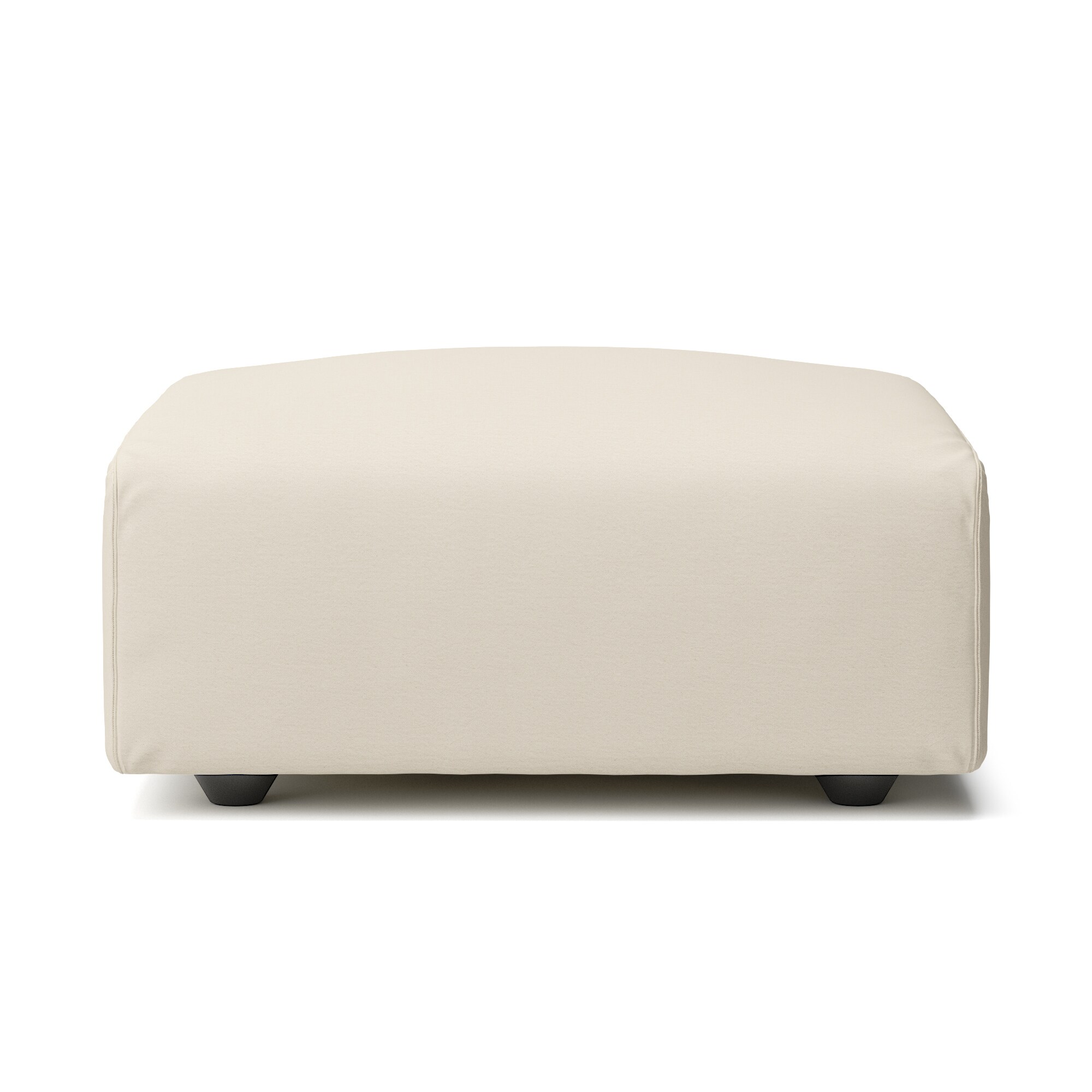 洗いざらしの綿帆布ユニットソファオットマン・大・幅77cm用カバー
