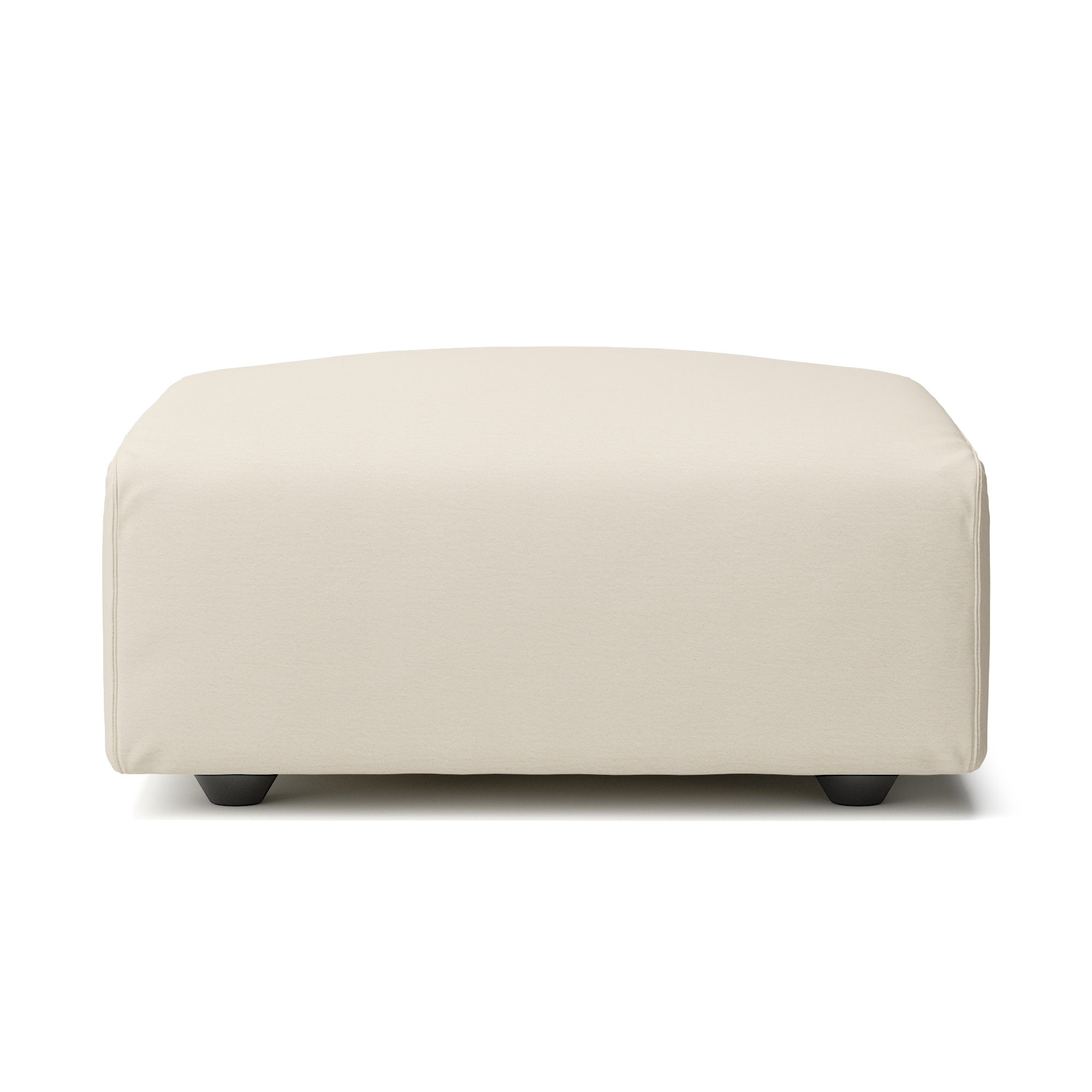 洗いざらしの綿帆布ユニットソファオットマン・大・幅７７ｃｍ用カバー／生成