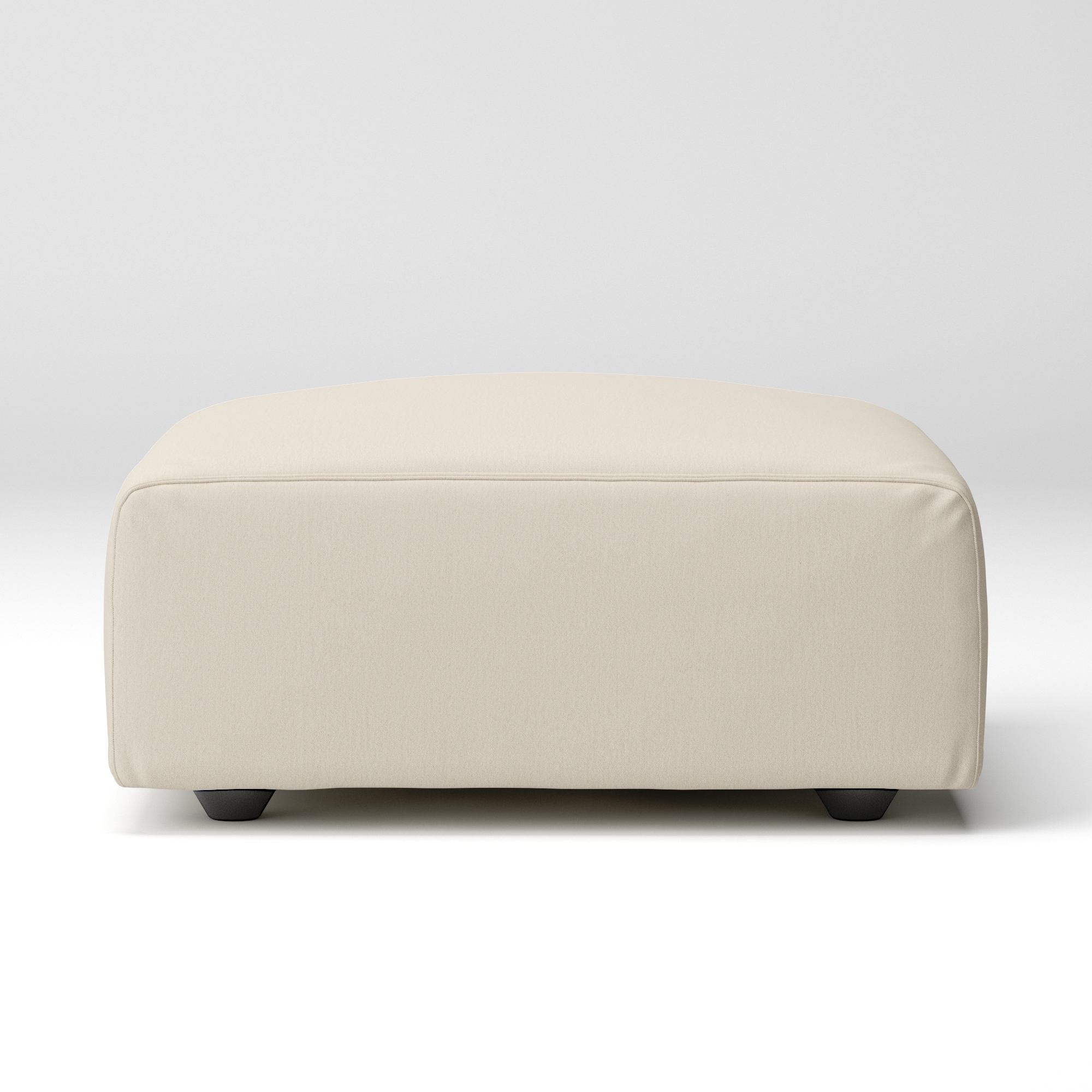 洗いざらしの綿帆布ユニットソファオットマン・大・幅７７ｃｍ用カバー／生成