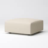 洗いざらしの綿帆布ユニットソファオットマン・大・幅７７ｃｍ用カバー／生成