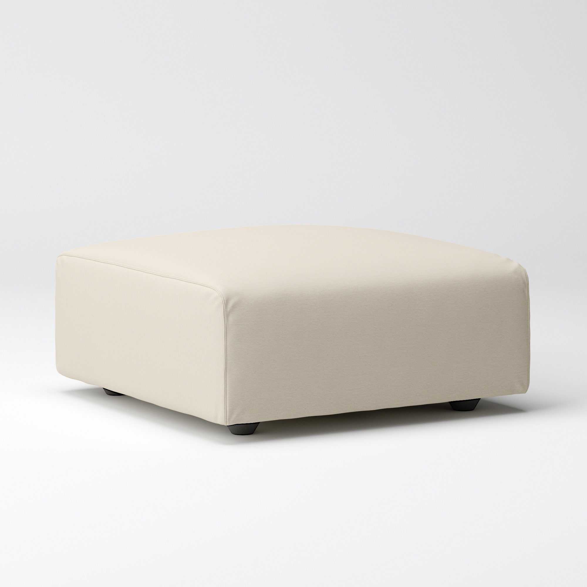 洗いざらしの綿帆布ユニットソファオットマン・大・幅77cm用