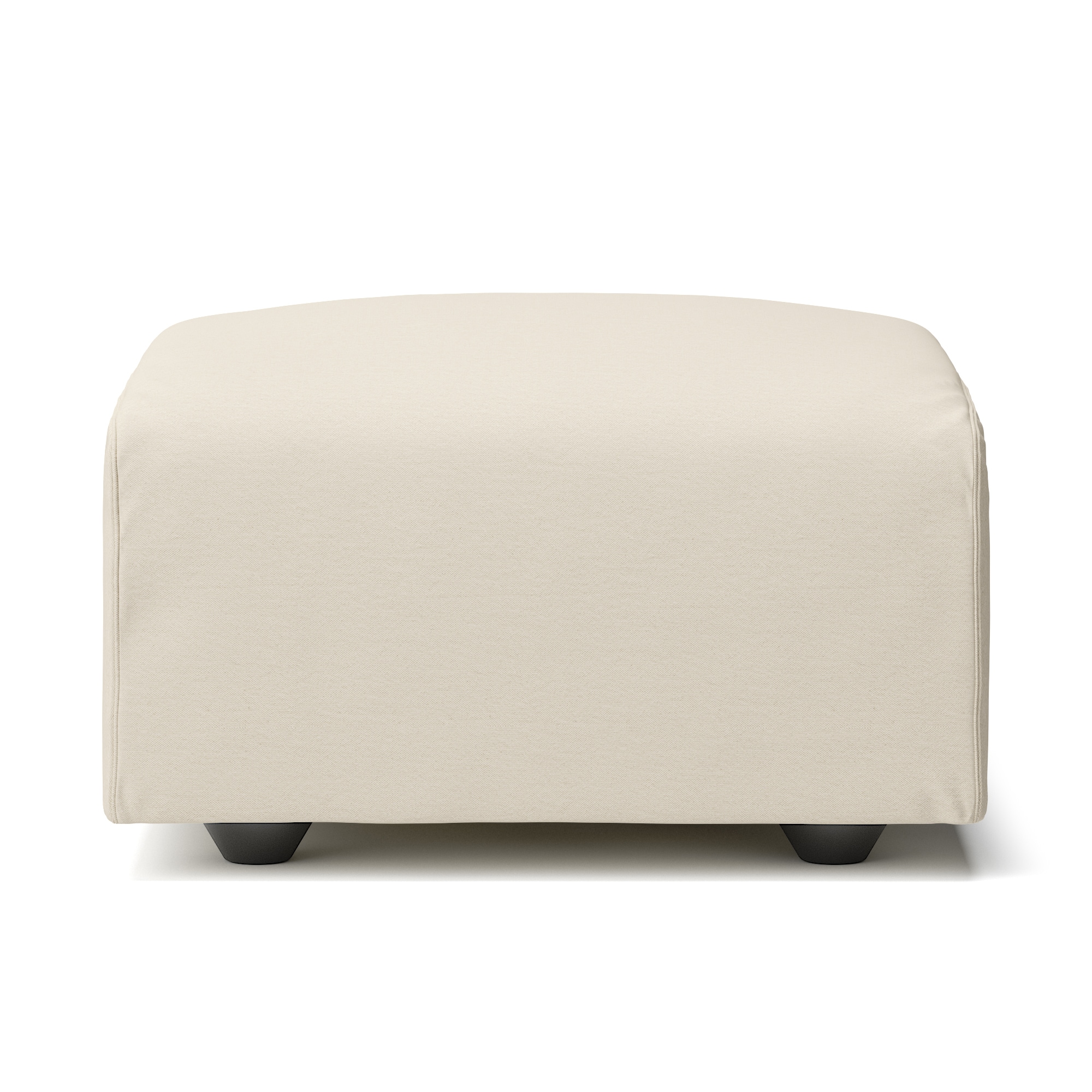 洗いざらしの綿帆布ユニットソファオットマン・小用カバー／生成