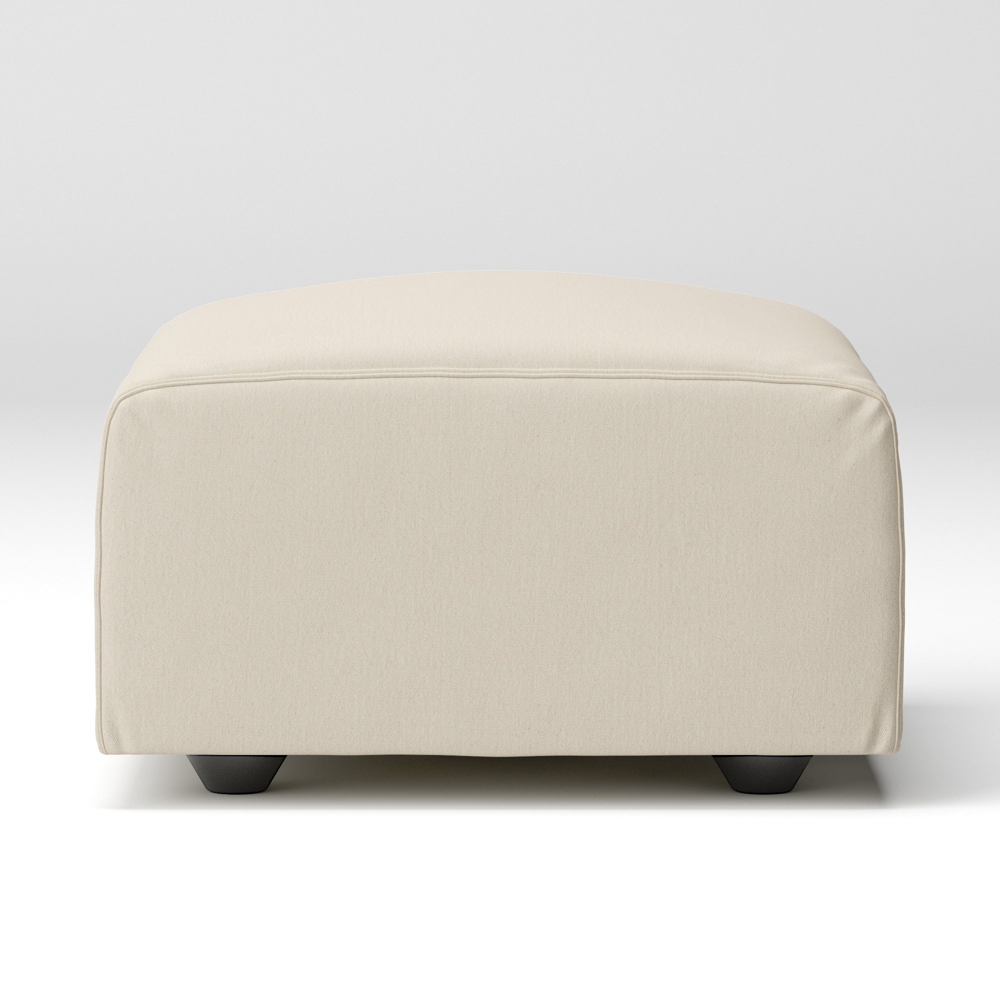 洗いざらしの綿帆布ユニットソファオットマン・小用カバー／生成