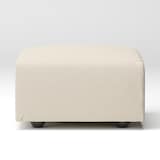 洗いざらしの綿帆布ユニットソファオットマン・小用カバー／生成