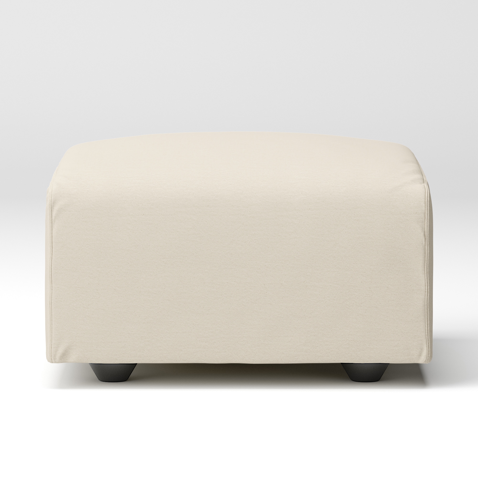 洗いざらしの綿帆布ユニットソファオットマン・小用カバー／生成