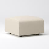 洗いざらしの綿帆布ユニットソファオットマン・小用カバー／生成