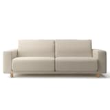 洗いざらしの綿帆布ソファ本体・３シーター・ウレタンポケットコイル用カバーベージュ