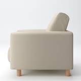 洗いざらしの綿帆布ソファ本体・１シーター・ウレタンポケットコイル用カバーベージュ