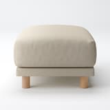 洗いざらしの綿帆布ソファ本体・オットマン・ウレタンポケットコイル用カバーベージュ