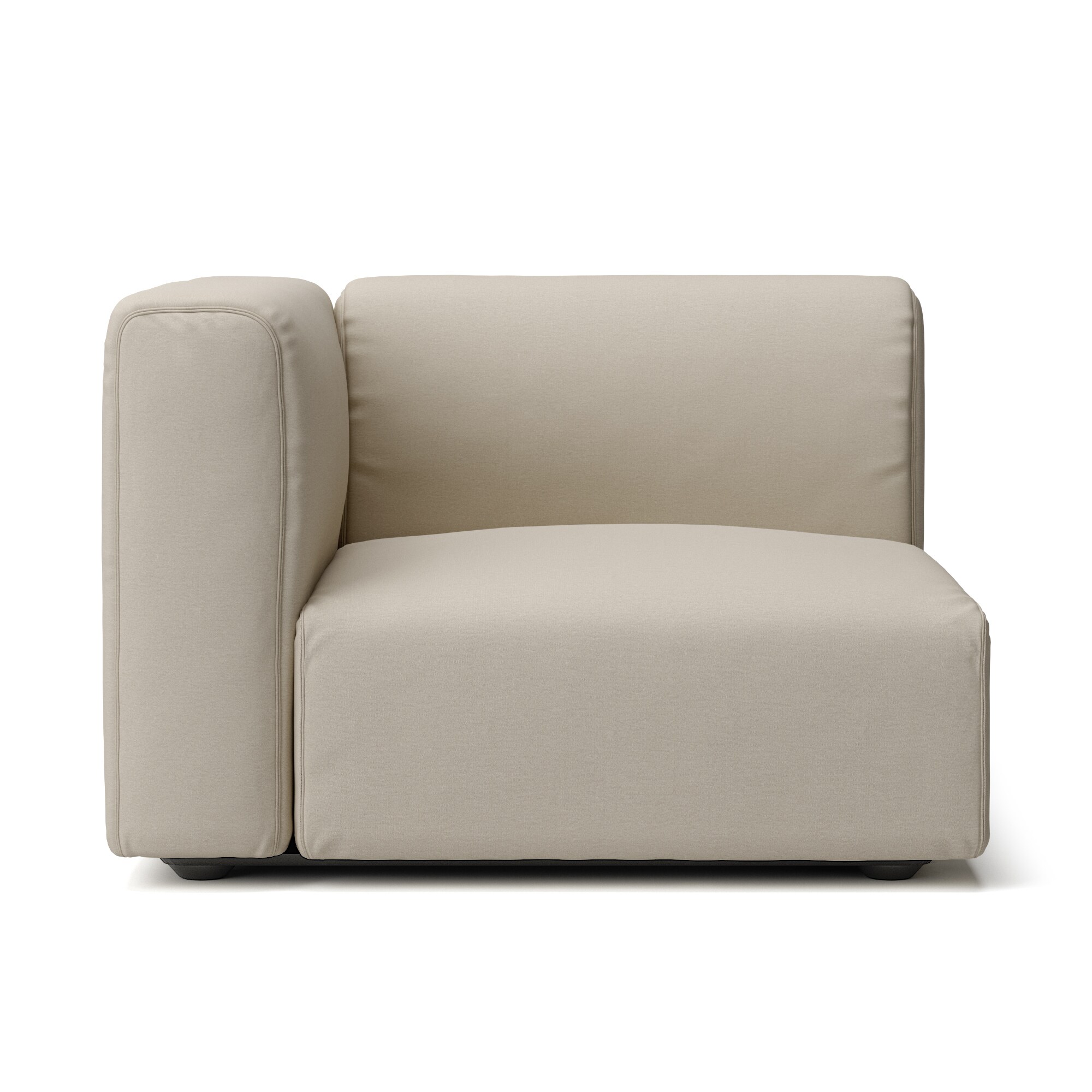 洗いざらしの綿帆布ユニットソファアーム付・大・幅９８ｃｍ用カバー／ベージュ