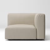 洗いざらしの綿帆布ユニットソファアーム付・大・幅９８ｃｍ用カバー／ベージュ