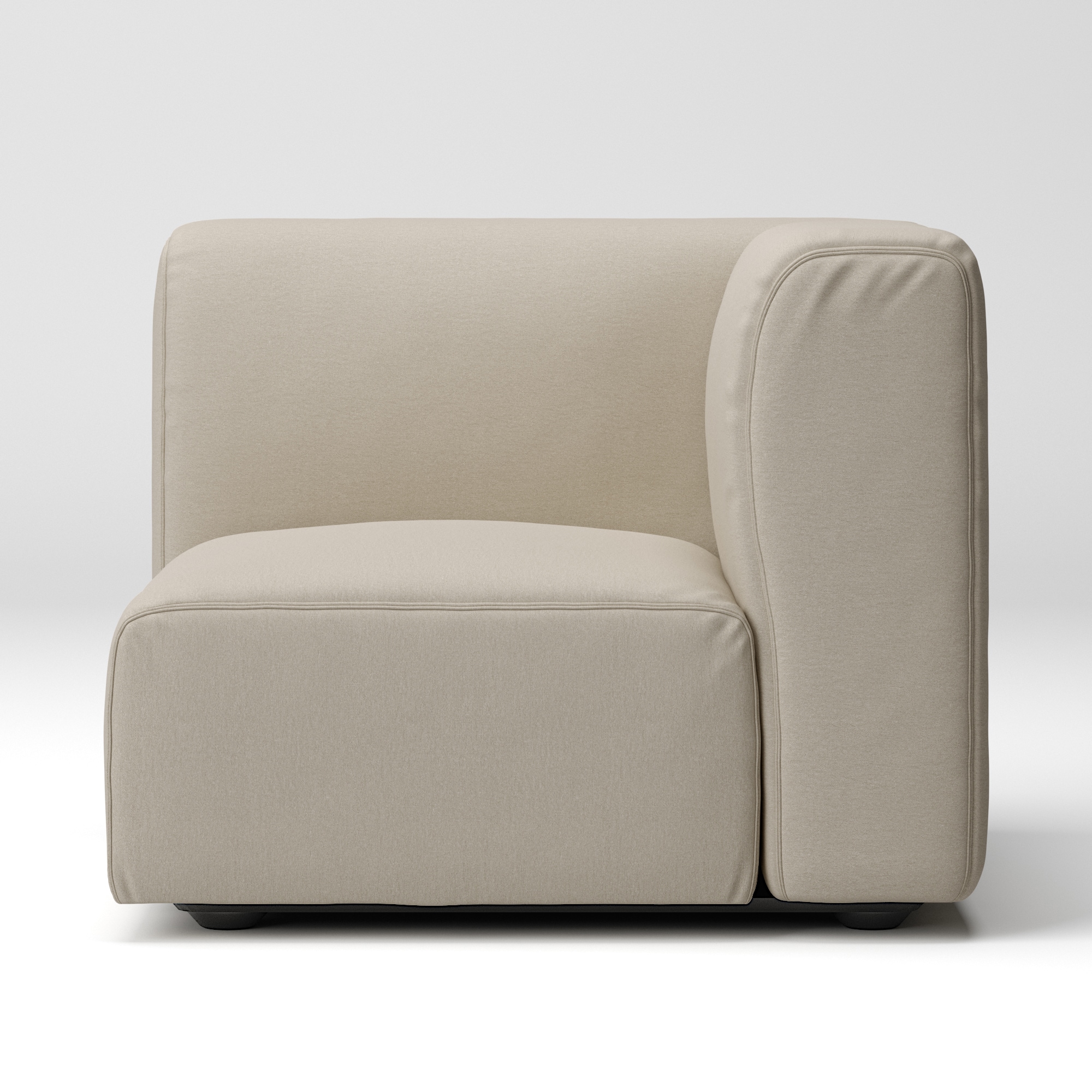 綿平織ユニットソファオットマン小用カバー／ベージュ | 無印良品