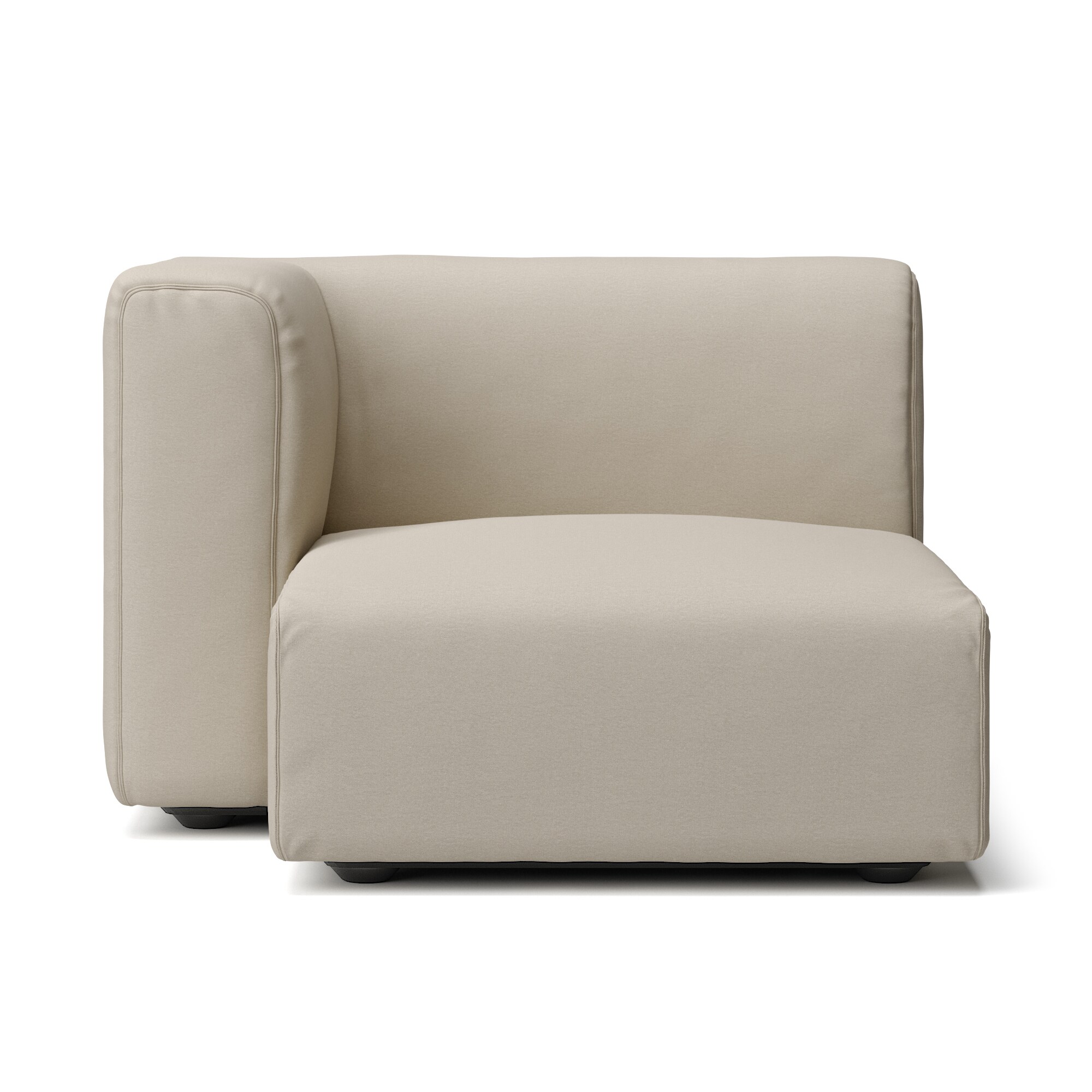 洗いざらしの綿帆布ユニットソファ・ハーフアーム・大（右）用カバー／ベージュ