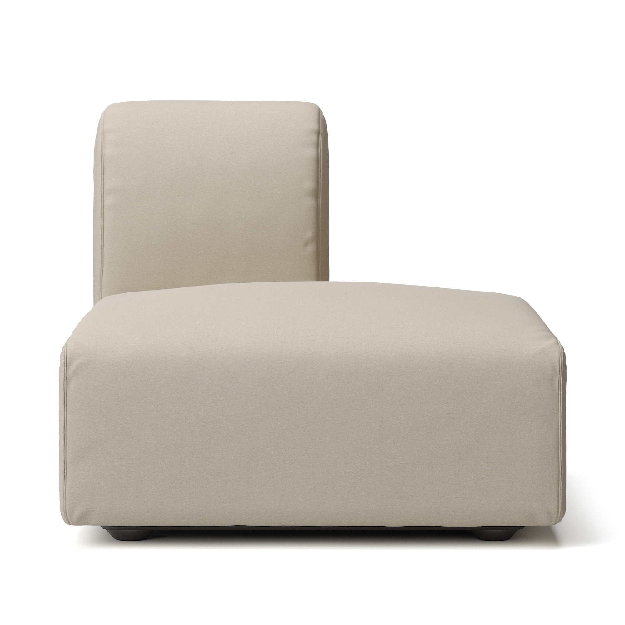 洗いざらしの綿帆布ユニットソファ・ハーフバックレスト・大用カバー／ベージュ