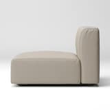 洗いざらしの綿帆布ユニットソファアームレス・大・幅７７ｃｍ用カバー／ベージュ