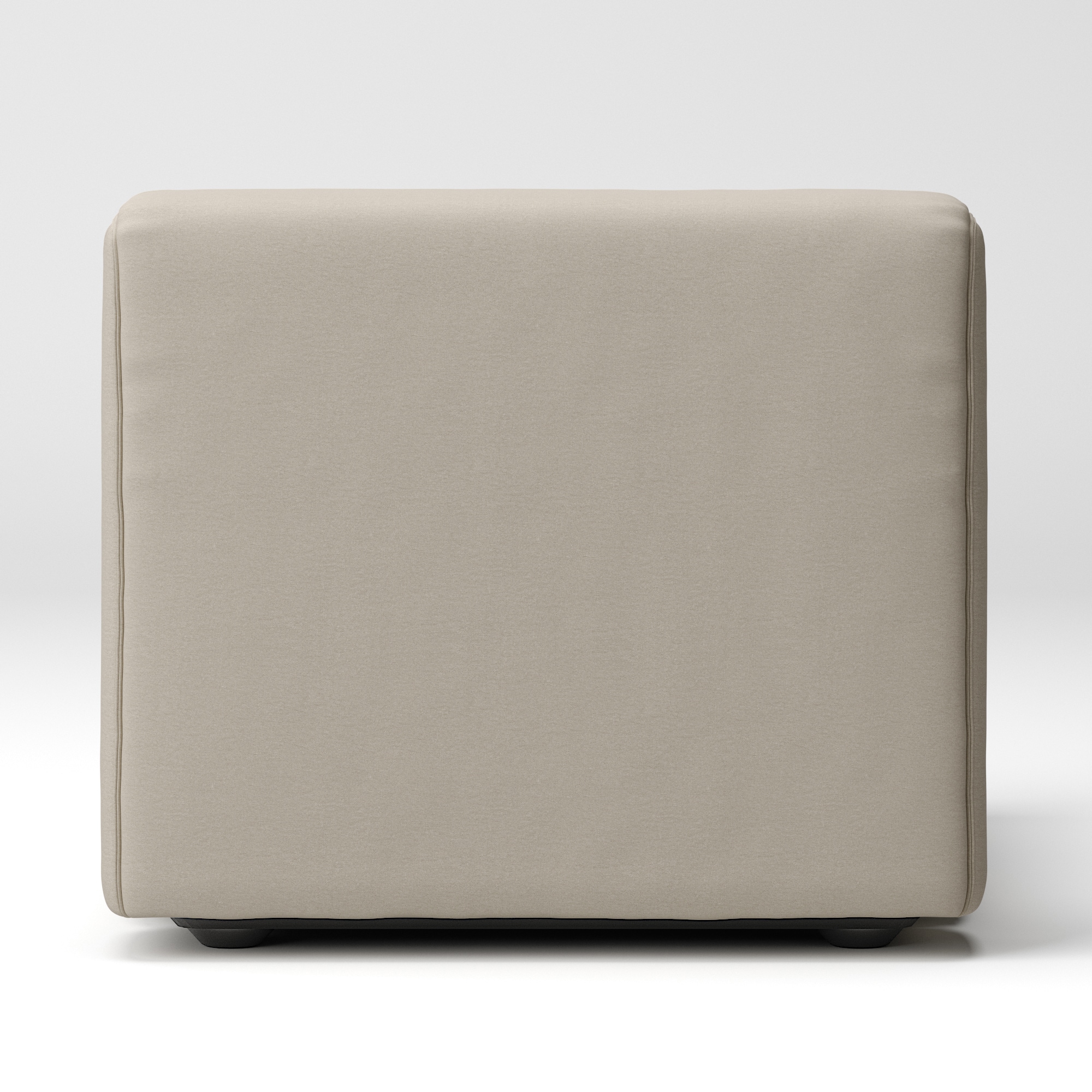 洗いざらしの綿帆布ユニットソファアームレス・大・幅７７ｃｍ用カバー／ベージュ