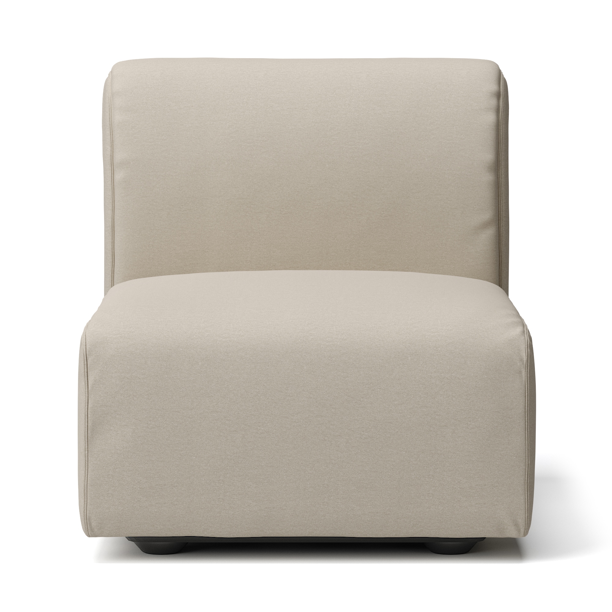 洗いざらしの綿帆布ユニットソファアームレス・小用カバー／ベージュ