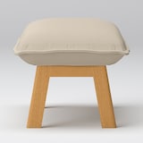 洗いざらしの綿帆布ハイバックリクライニングソファ・オットマン用カバー／ベージュ